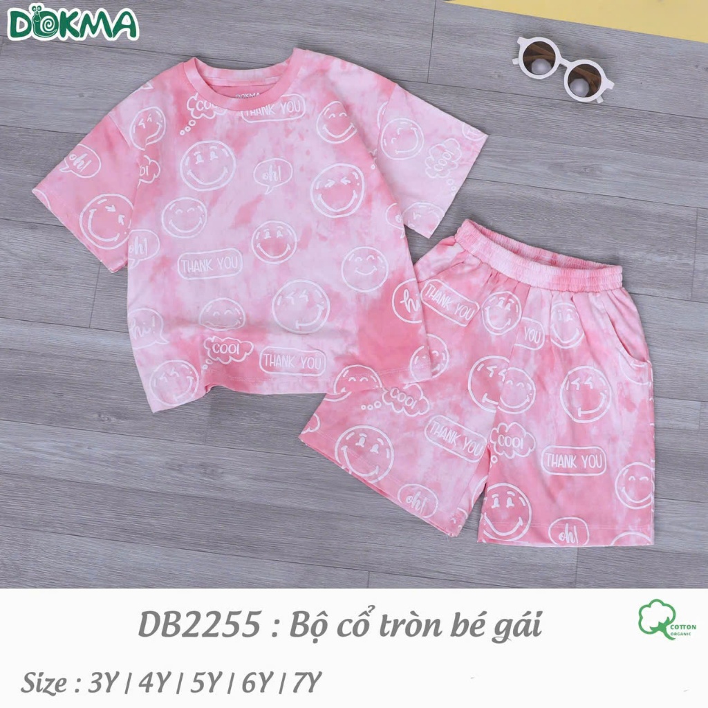 (13-25kg, 3-7Y) Bộ Cộc Tay Bé Gái Dokma DB2255 DB2638 DB2657 DB2812 DB2858 DB3016