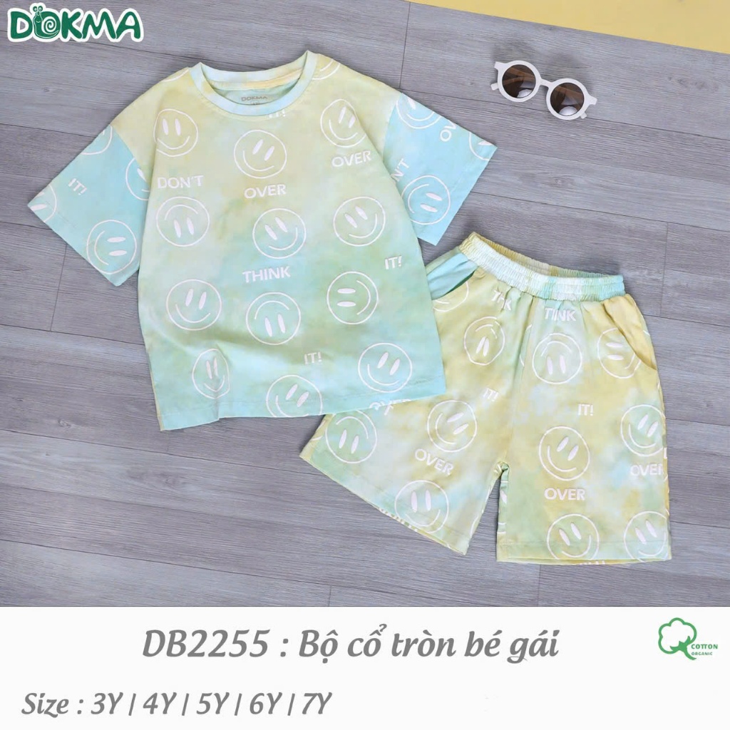 (13-25kg, 3-7Y) Bộ Cộc Tay Dokma Cotton Bé Gái DB2255 DB2637 DB2638 DB2657 DB2836 DB3016