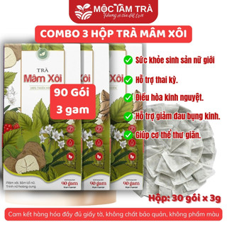 COMBO 3 Trà túi lọc thường Lá mâm xôi rừng Mộc Tâm - Làm đẹp niêm mạc, hỗ trợ thả tự nhiên
