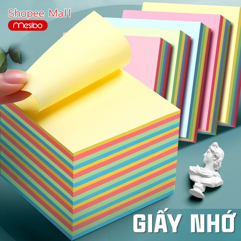 Giấy Note Ghi Chú Mesibo – Bộ 100 Tờ Nhiều Màu, Dùng Ghi Chú & Đánh Dấu Nội Dung Học Tập Quan Trọng