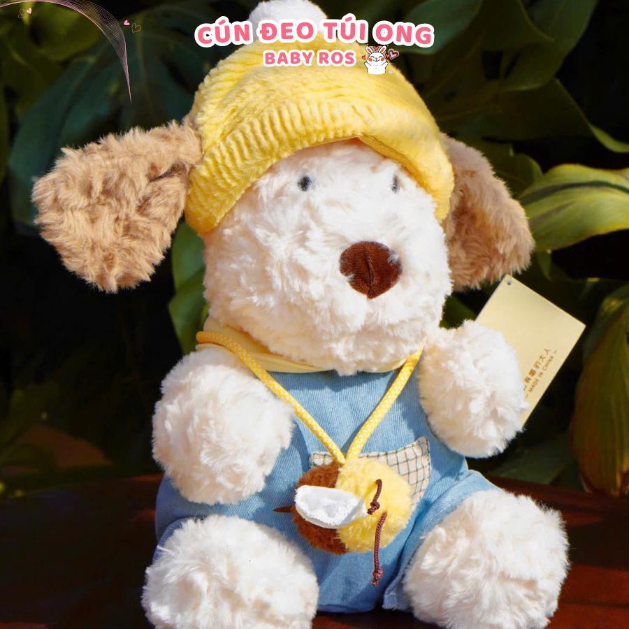 Gấu bông chó Puppy chính hãng Jooki cao cấp. Thú nhồi bông chó Puppy đội mũ làm quà tặng đáng yêu Baby Ros