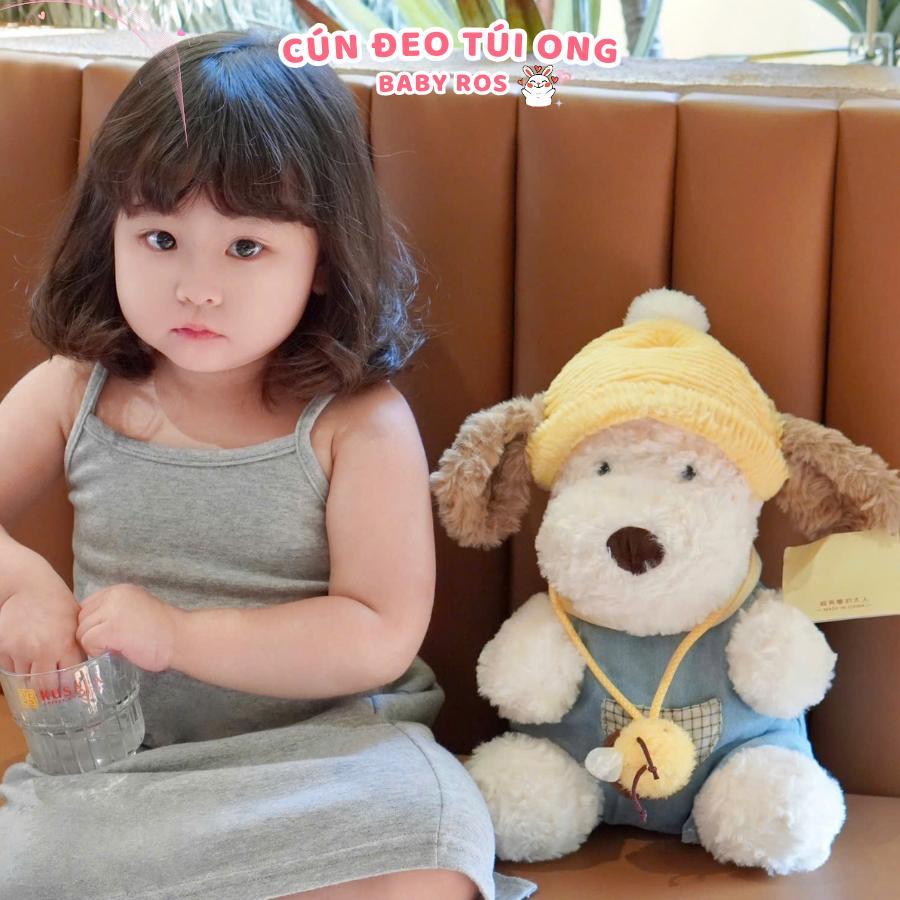 Gấu bông chó Puppy chính hãng Jooki cao cấp. Thú nhồi bông chó Puppy đội mũ làm quà tặng đáng yêu Baby Ros