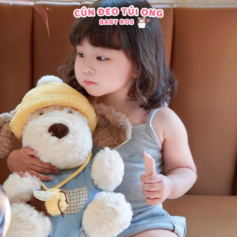 Gấu bông chó Puppy chính hãng Jooki cao cấp. Thú nhồi bông chó Puppy đội mũ làm quà tặng đáng yêu Baby Ros