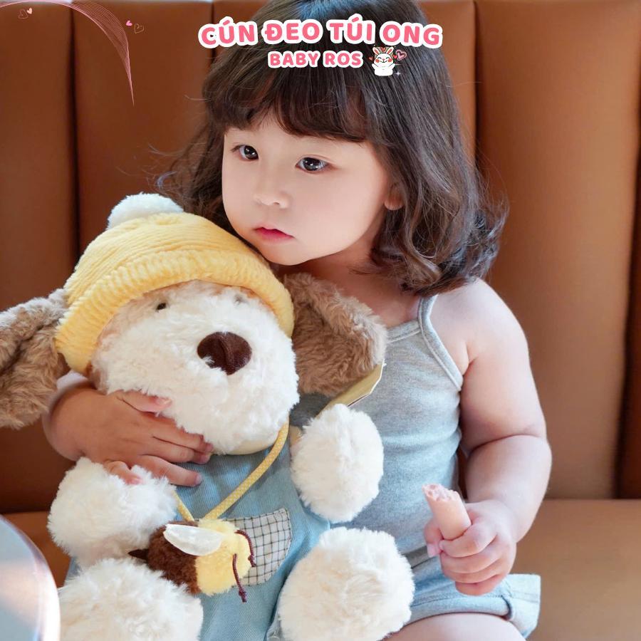 Gấu bông chó Puppy chính hãng Jooki cao cấp. Thú nhồi bông chó Puppy đội mũ làm quà tặng đáng yêu Baby Ros