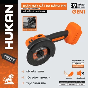Máy cắt mini dùng pin HUKAN G1-A100MN, Tốc độ cao 18.000v/p, Động cơ không chổi than, Chân phổ thông