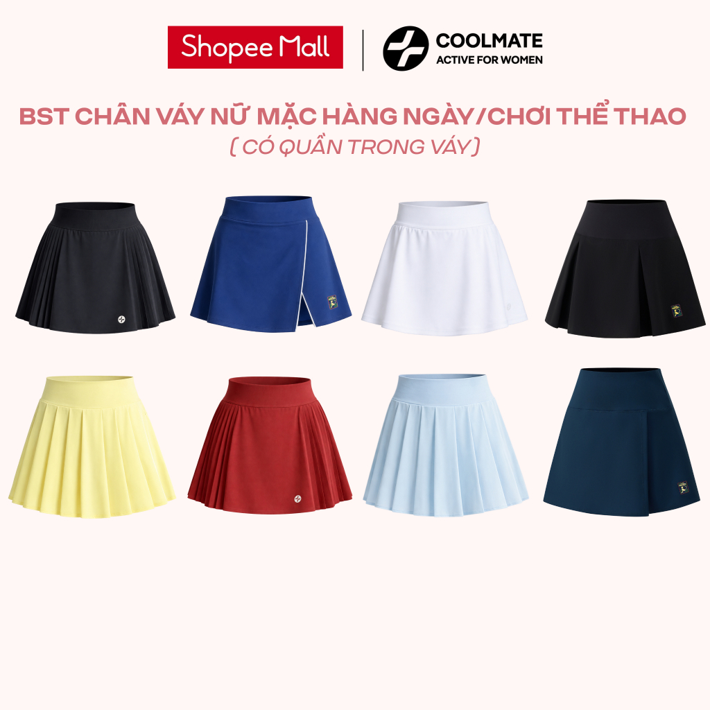 [MUA 2 GIẢM 10%] BST chân Váy thể thao đi chơi Pickleball Nữ mềm mại thoải mái từng cử động Coolmate