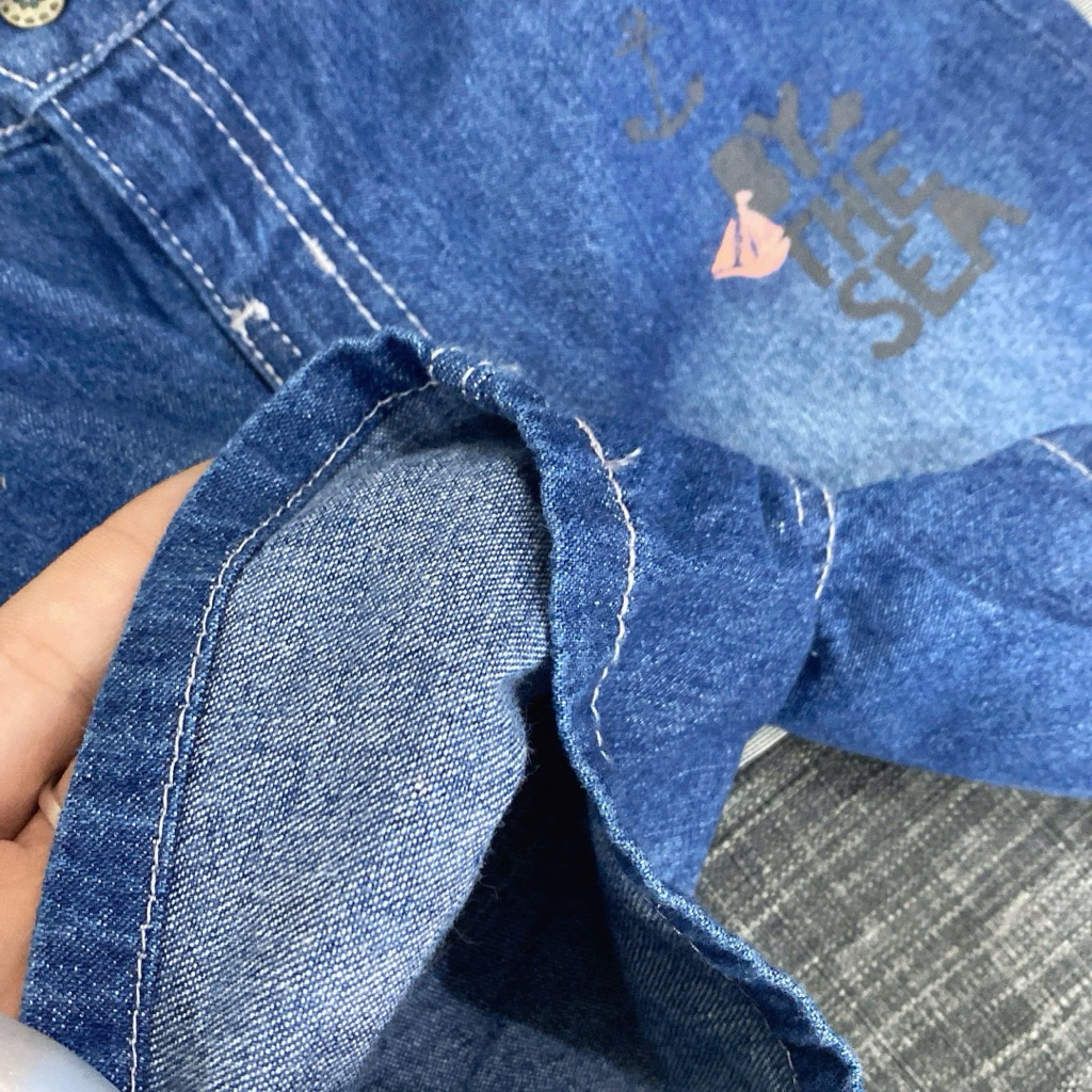Quần jean bé gái xuất dư C6824 kèm đai, chất mềm co giãn, mặc siêu thoải mái size 18M-5Y (8-16kg)