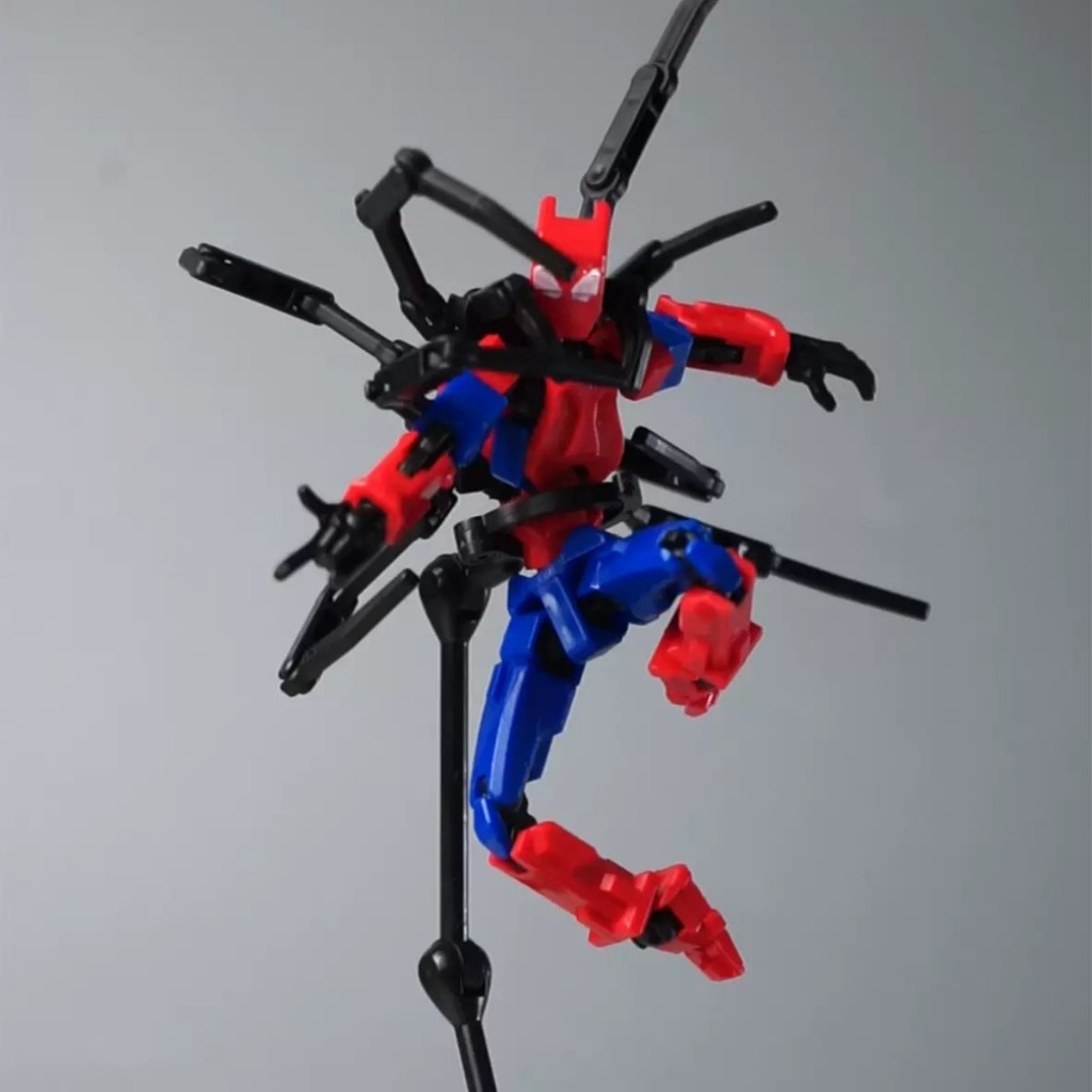 Mô hình lắp ráp người nhện spider, robot dummy 13 bóng đêm kèm phụ kiện, khớp cử động linh hoạt -GaGaMoHinh