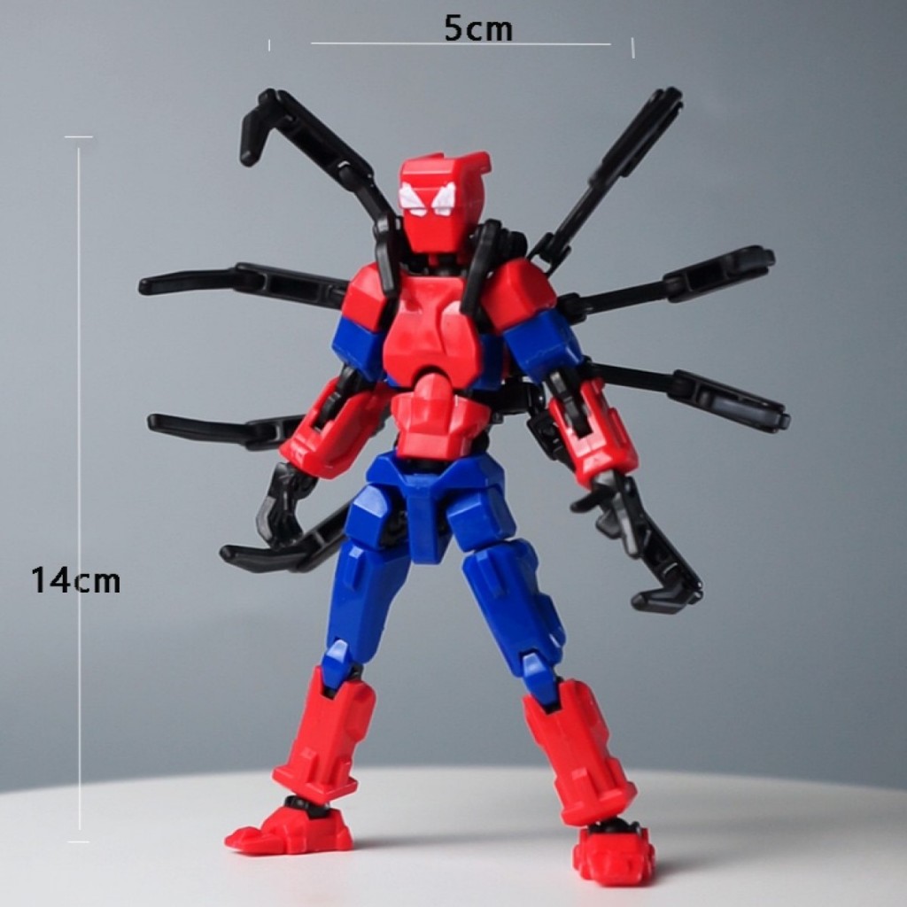 Mô hình lắp ráp người nhện spider, robot dummy 13 bóng đêm kèm phụ kiện, khớp cử động linh hoạt -GaGaMoHinh