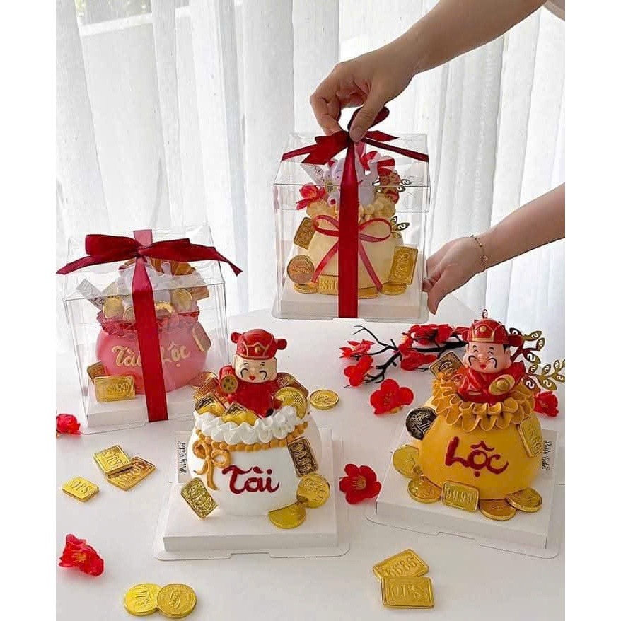 Combo 10 Hộp Mica Đựng Bánh Kem, Bánh Sinh Nhật, Set Bánh Lạnh, Bánh Ngọt - Hộp 3 Chi Tiết [Size 15 x 15 x cao 15 cm]