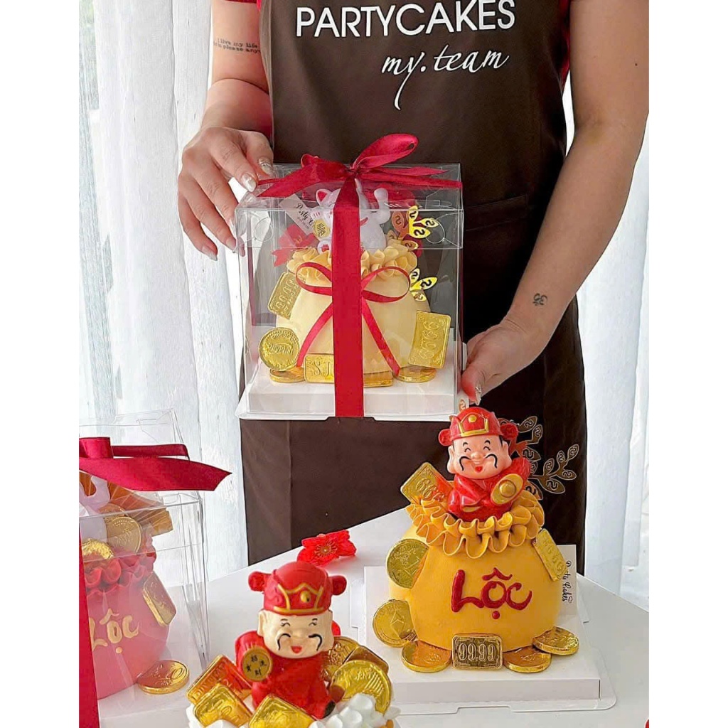Combo 10 Hộp Mica Đựng Bánh Kem, Bánh Sinh Nhật, Set Bánh Lạnh, Bánh Ngọt - Hộp 3 Chi Tiết [Size 15 x 15 x cao 15 cm]