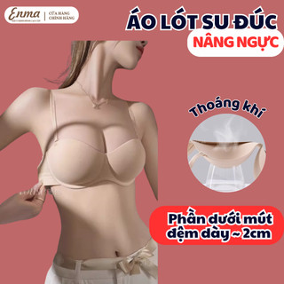 Áo Lót Su Đúc Quả Ngang Nâng Ngực Tạo Khe ENMA Không Gọng Mút Mỏng Chống Trượt BRA17