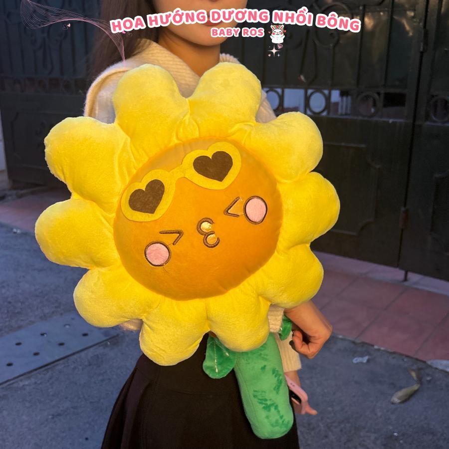 Hoa Hướng Dương Nhồi Bông cao cấp- Gấu Bông Hình Hoa Hướng Dương làm quà tặng đáng yêu Baby Ros