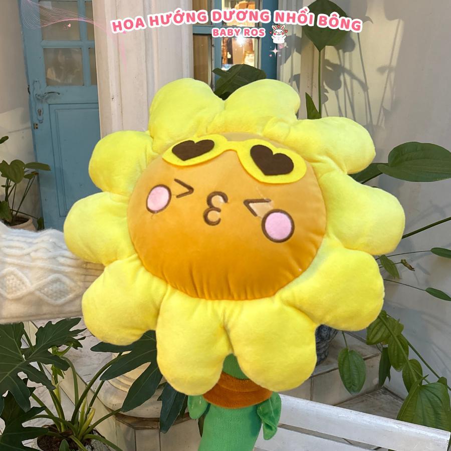 Hoa Hướng Dương Nhồi Bông cao cấp- Gấu Bông Hình Hoa Hướng Dương làm quà tặng đáng yêu Baby Ros