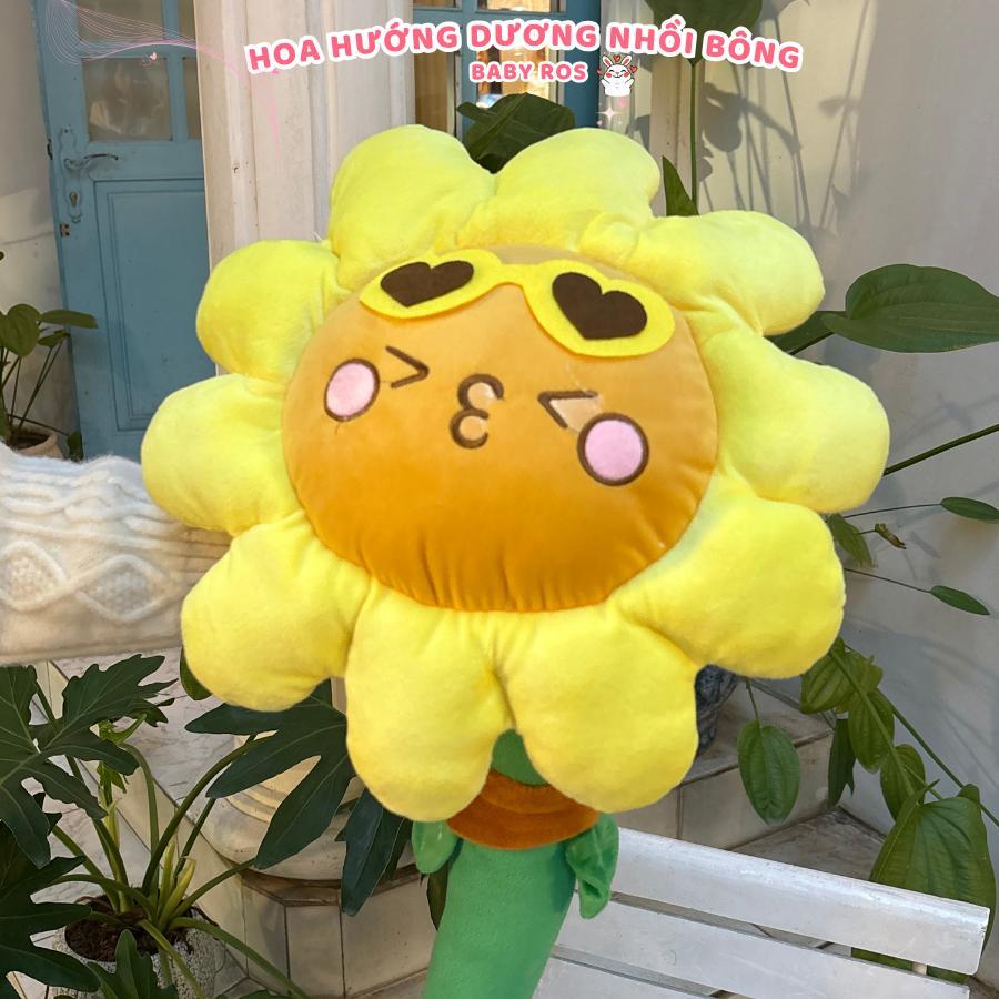 Hoa Hướng Dương Nhồi Bông cao cấp- Gấu Bông Hình Hoa Hướng Dương làm quà tặng đáng yêu Baby Ros