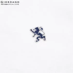 GIORDANO Áo Sơ Mi Nam Ngắn Tay Thêu Logo Sư Tử Cotton Oxford Lion Shirt 01046283 — ảnh 8