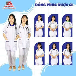 Áo Dược Sĩ Nữ Tay Ngắn Vải Kate Silk Mỏng Nhẹ, Thoáng Mát Cho Nhân Viên Y Tế - Đa Dạng Mẫu