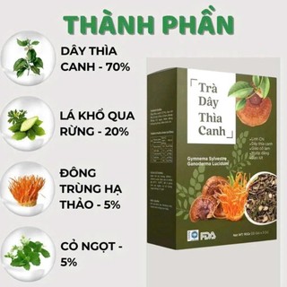 Trà tiểu đường Dây Thìa Canh Chính Hãng Cao Cấp Hộp 30 Gói ✅ Ổn định đường huyết phòng chống các biến chứng tiểu đường