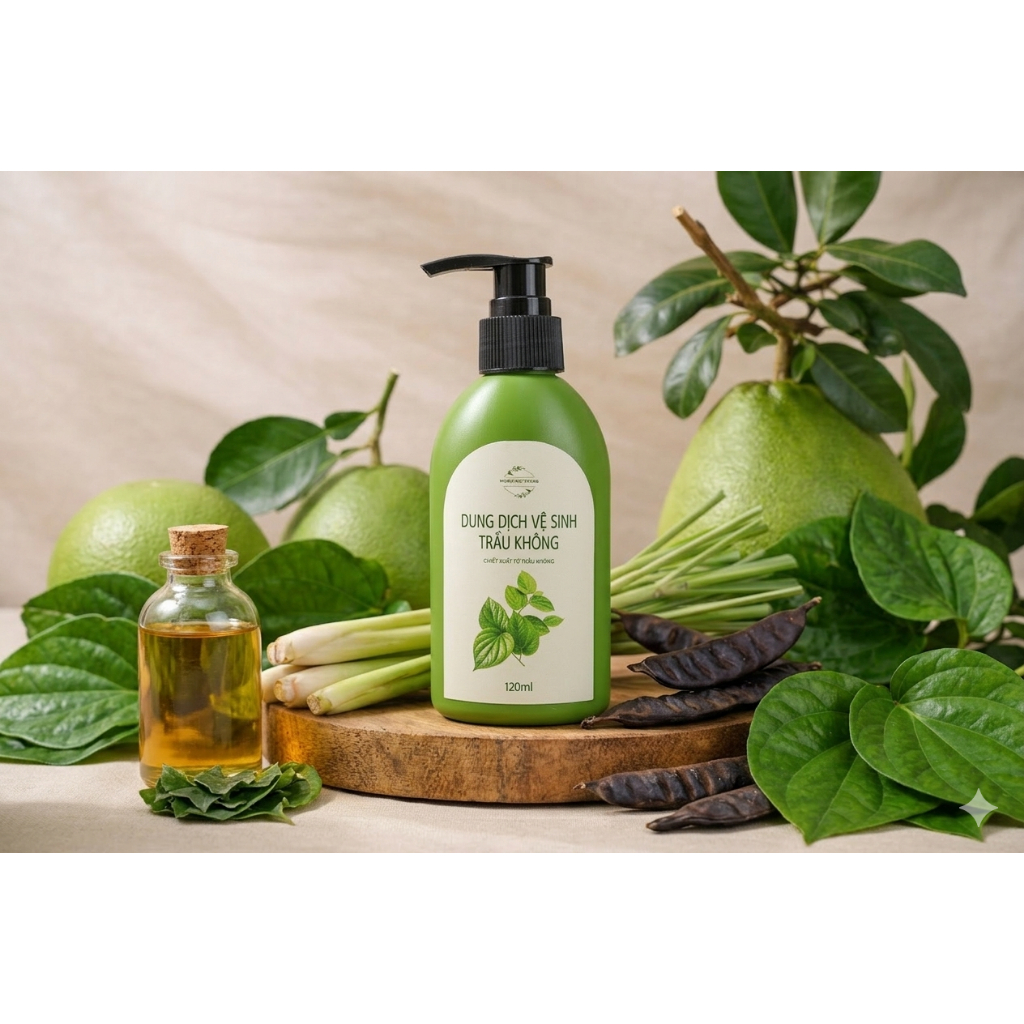 Dung Dịch Vệ Sinh Trầu Không Mộc Dưỡng Nhiên 120ml - Làm Sạch Cân Bằng pH Vùng Kín Khử Mùi Suốt 24h