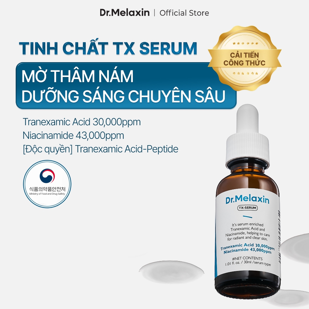 [CÔNG THỨC CẢI TIẾN] Tinh Chất Dưỡng Chuyên Biệt Giảm Thâm Nám & Làm Sáng Da TX-Serum Dr.Melaxin 30ml