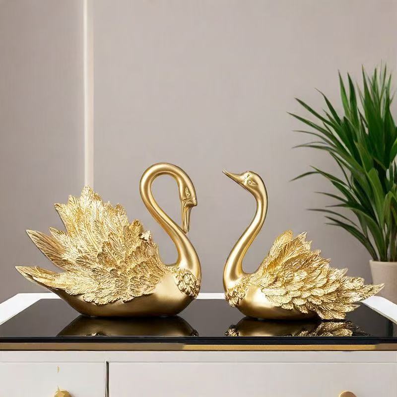Tượng thiên nga cúi ngẩng trang trí nhà cửa- quà tặng tân hôn ý nghĩa