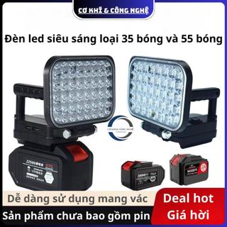 Đèn LED 35 và 55 Bóng ( Dùng Chân Pin Phổ Thông 4cm ), Cắm Trại Dã Ngoại, Công Trình, Nhà Xưởng ( Chưa Kèm Pin + Sạc)
