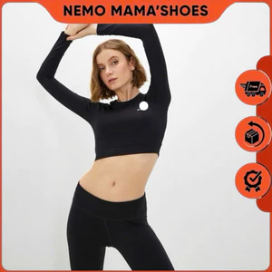 Demix áo croptop tay dài thể thao nữ – ôm dáng, co giãn thoải mái, tôn dáng cực xinh (Q260110017)