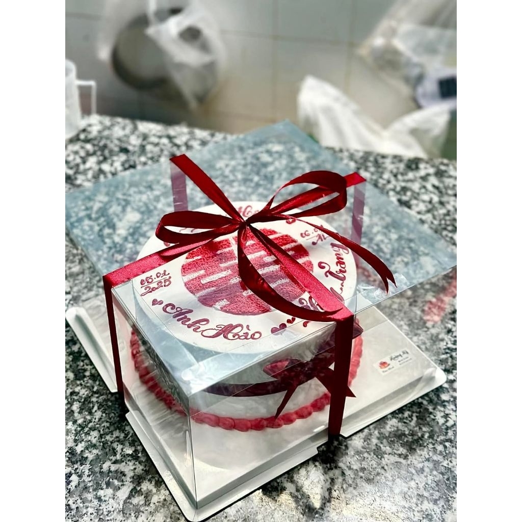 Combo 10 Hộp Mica Đựng Bánh Kem, Bánh Sinh Nhật, Set Bánh Lạnh, Bánh Ngọt - Hộp 3 Chi Tiết [Size 15 x 15 x cao 15 cm]