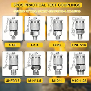 Bộ Kiểm Tra Áp Lực Thủy Lực Máy Đào, Đầu Nối & Đồng Hồ Đo Đa Năng, Chính Xác Cao