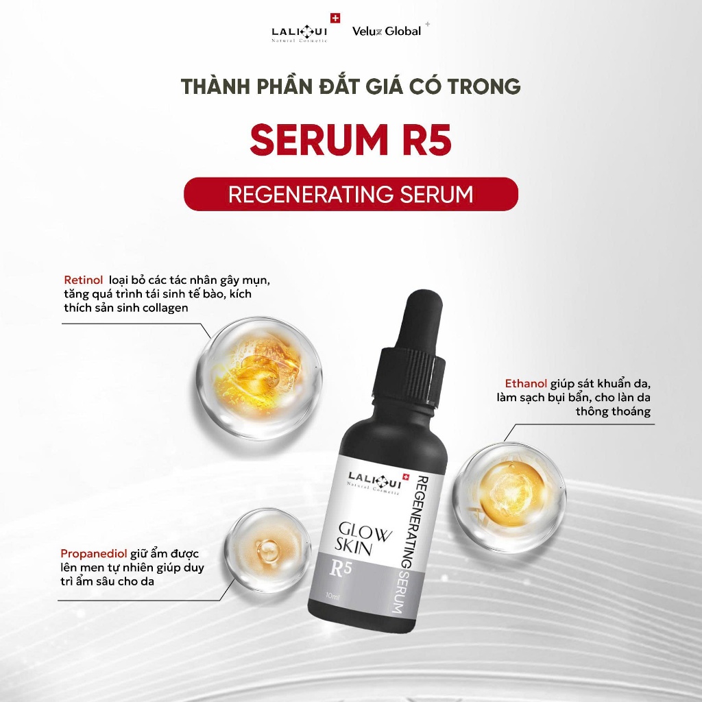 Serum R5 M15 Pell Da Hỗ Trợ Làm Đều Màu Da Thu Nhỏ Lỗ Chân Lông Căng Bóng Trẻ Hóa Da
