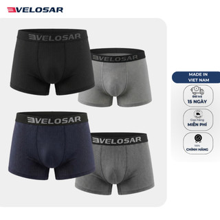 Combo 3 Quần Boxer Nam Velosar LUW-60002 Microfiber Thoáng Khí, Co Giãn Mềm Mịn, Thấm Hút Mồ Hôi