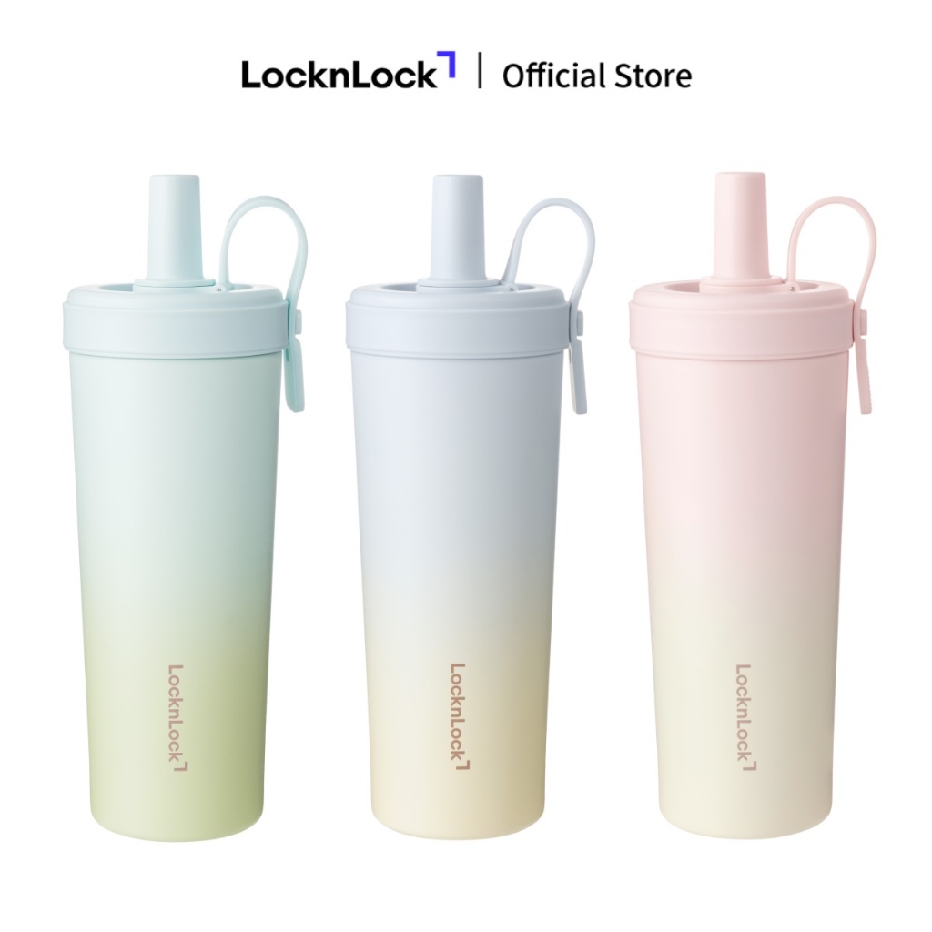 Bình giữ nhiệt phủ sứ LocknLock Ceramic Milk Tea Tumbler LHC4369 kèm ống hút trân châu dung tích 720ml - 3 Màu | BigBuy360 - bigbuy360.vn
