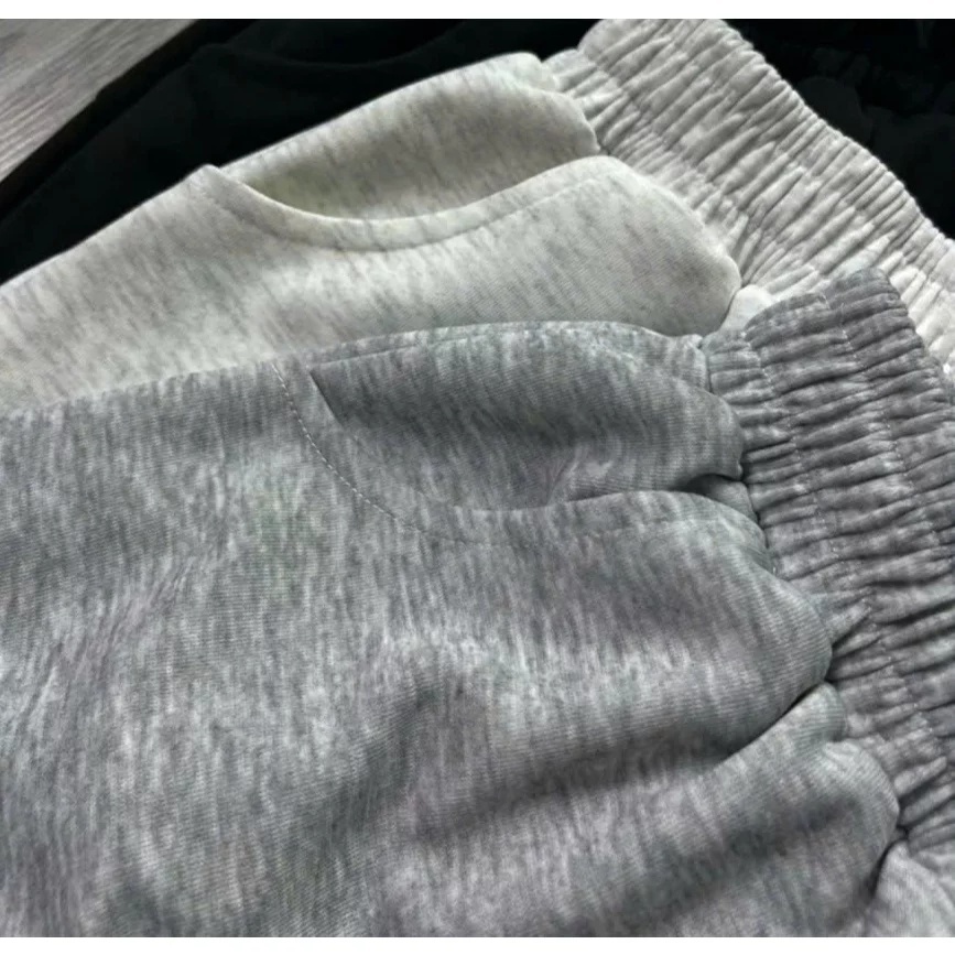 [Peinn] Quần nỉ ống rộng nữ cạp chun lưng cao, có cầu hông tôn V3, có phiên bản nấm dài 88-90cm, quần thu đông