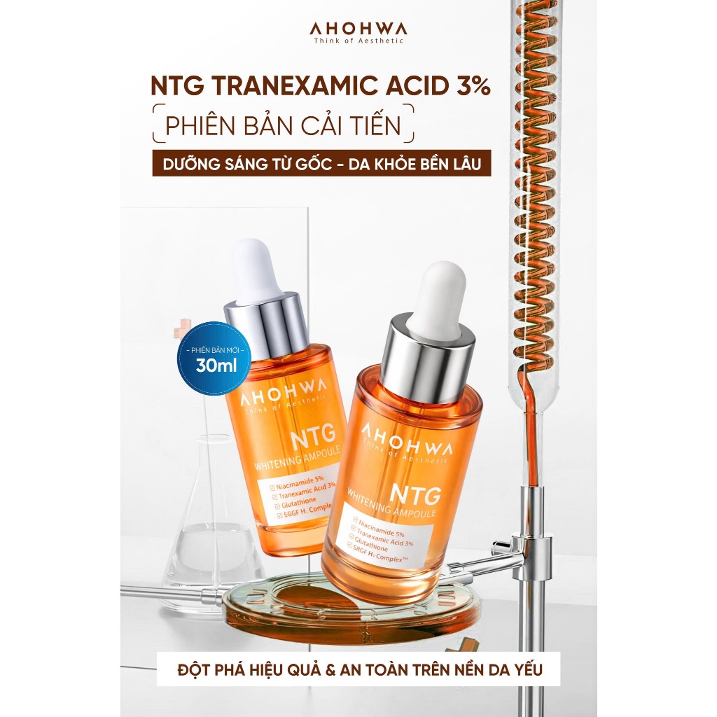 [CHÍNH HÃNG] Serum Tinh Chất Dưỡng Trắng Da AHOHWA Whitening Ampoule NTG