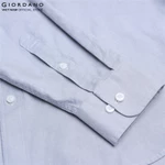 GIORDANO Áo Sơ Mi Dài Tay Nam Thêu Logo Sư Tử Cotton Oxford Lion Shirt 01046083 — ảnh 6