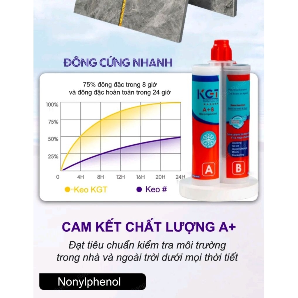 Keo Chà Ron Gạch Epoxy KGT 400ml - Combo 10 Chai Tặng 1 Chai Cùng Loại, 18 Màu Sắc Tự Chọn, Chống Thấm, Chống Ố Vàng