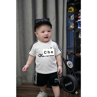 Set Bé Trai Thể Thao Cao Cấp, Bộ Áo Quần Bé Trai Cotton Mềm Mát Cho Bé 7-15kg, Đồ Bé Trai Mùa Hè A08