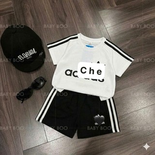 Set Bé Trai Thể Thao Cao Cấp, Bộ Áo Quần Bé Trai Cotton Mềm Mát Cho Bé 7-15kg, Đồ Bé Trai Mùa Hè A08