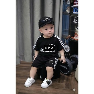 Set Bé Trai Thể Thao Cao Cấp, Bộ Áo Quần Bé Trai Cotton Mềm Mát Cho Bé 7-15kg, Đồ Bé Trai Mùa Hè A08