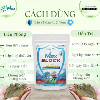 MAX BLOCK phòng tôm chậm lớn, bảo vệ gan đường ruột, đẩy lùi EHP