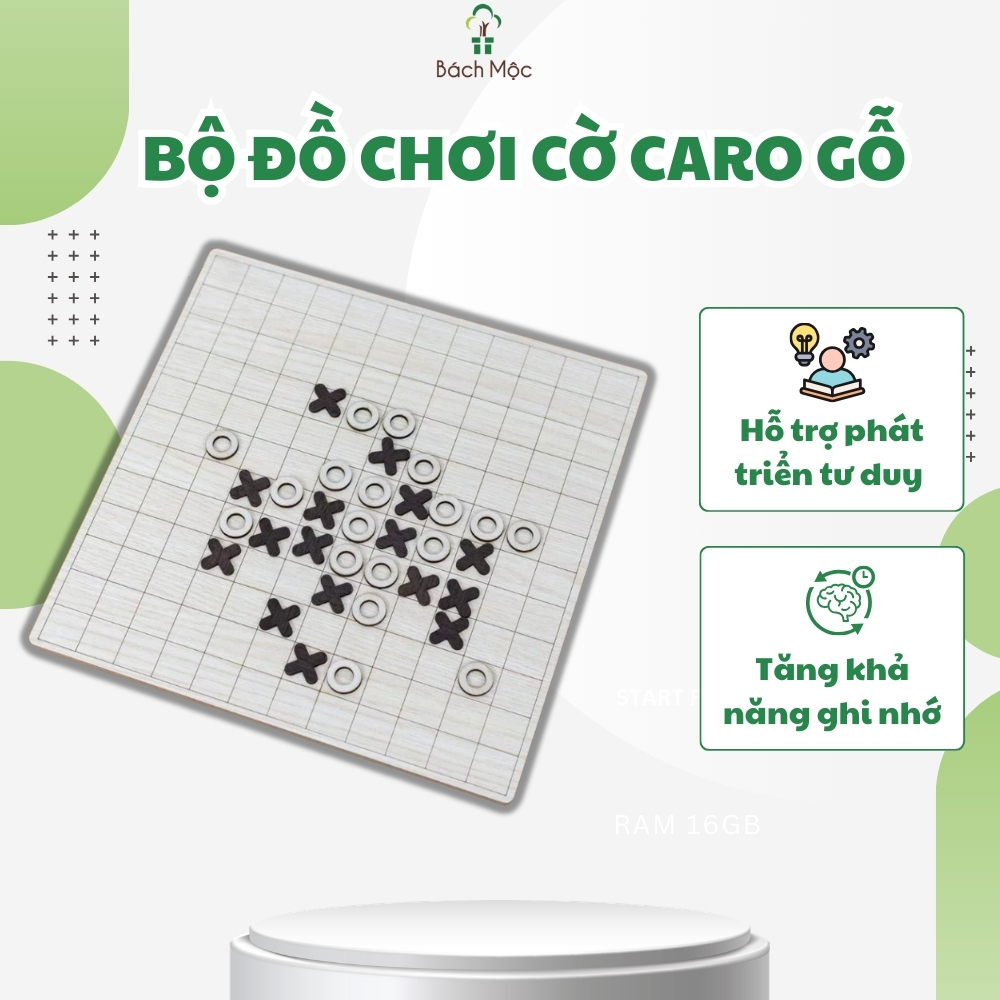 Bộ trò chơi dân gian Cờ Caro, Ô Ăn Quan, Rắn Thang, Đua Ngựa bằng gỗ sản xuất tại nhà Bách Mộc