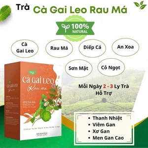 Trà Cà Gai Leo Rau Má Hộp 30 Gói ✅ Trà mát gan thanh nhiệt giải độc gan đẹp da tăng cường sức đề kháng