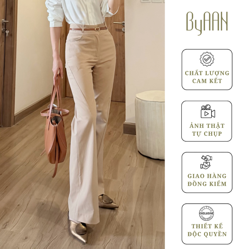 Quần Kaki Mịn Ống Vẩy Nhiều Màu Tôn Dáng - ByAAN Q004