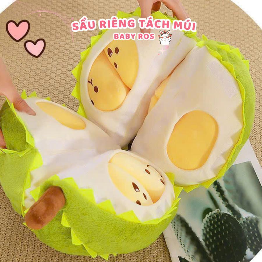Gấu Bông Sầu Riêng Tách Múi Siêu Hot Nhồi Bông Quả Sầu Riêng Đồ Chơi Có Thể Tách Múi Quà Tặng Cho Bé Baby Ros