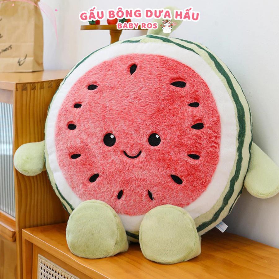 Gấu bông quả dưa hấu cao cấp. Trái dưa hấu nhồi bông làm quà tặng đáng yêu. Quà tặng em bé Baby Ros