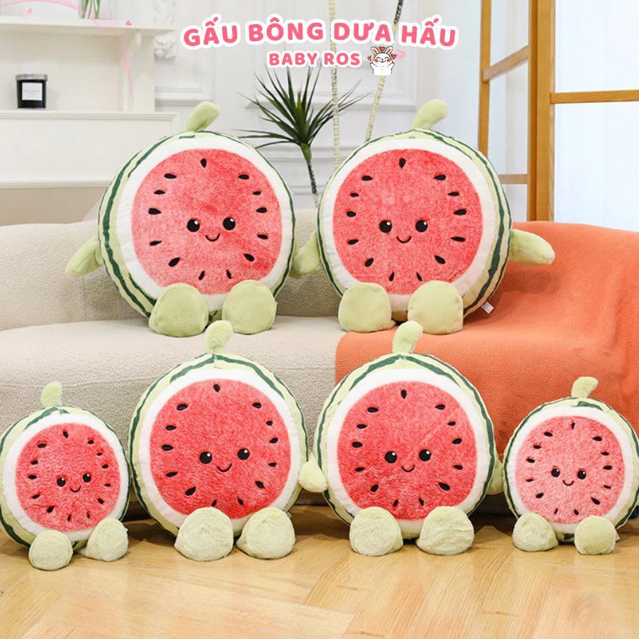 Gấu bông quả dưa hấu cao cấp. Trái dưa hấu nhồi bông làm quà tặng đáng yêu. Quà tặng em bé Baby Ros