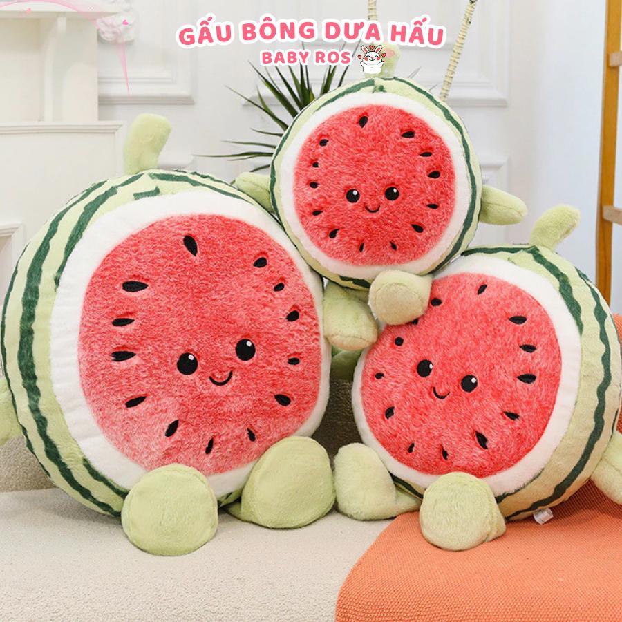 Gấu bông quả dưa hấu cao cấp. Trái dưa hấu nhồi bông làm quà tặng đáng yêu. Quà tặng em bé Baby Ros