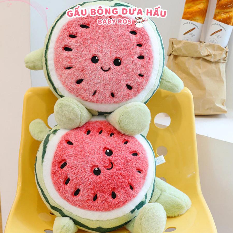 Gấu bông quả dưa hấu cao cấp. Trái dưa hấu nhồi bông làm quà tặng đáng yêu. Quà tặng em bé Baby Ros