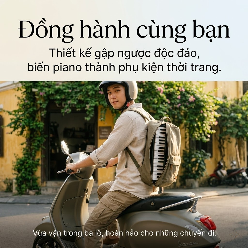 Đàn Piano 88 Phím Gấp Gọn Tiện Lợi - Cắm Tai Nghe Chơi Đêm Không Ồn, Quà Tặng Âm Nhạc Giá Rẻ Cho Bé & Học Sinh