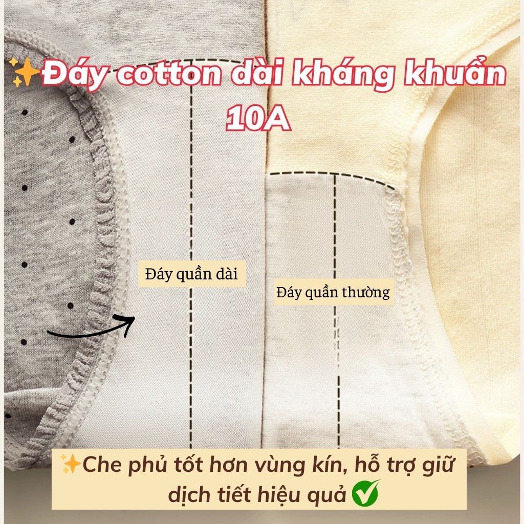 Quần lót nữ cotton kháng khuẩn thoáng khí co giãn tốt họa tiết chấm bi dễ thương cute LANIXA L5114